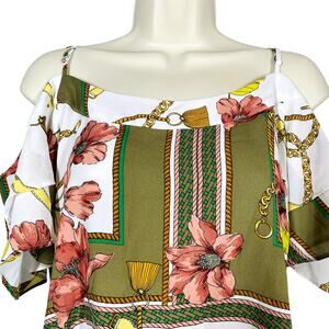 NEW! 7th Avenue NY&Co Deisgn Studio Floral Top Scoop Neck Blouse Casual - XS